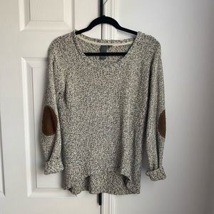 Quinn M Knitt Sweater w Elbow Patches
